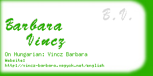 barbara vincz business card